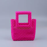 Pochette carrée en acrylique tissée à la main de couleur populaire, sac léger de haute qualité